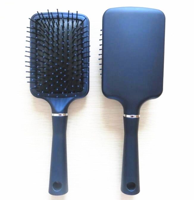 Paddle brush WDH8802: dense ball-tipped pin field on a broad air cushion — bristle side and pad side